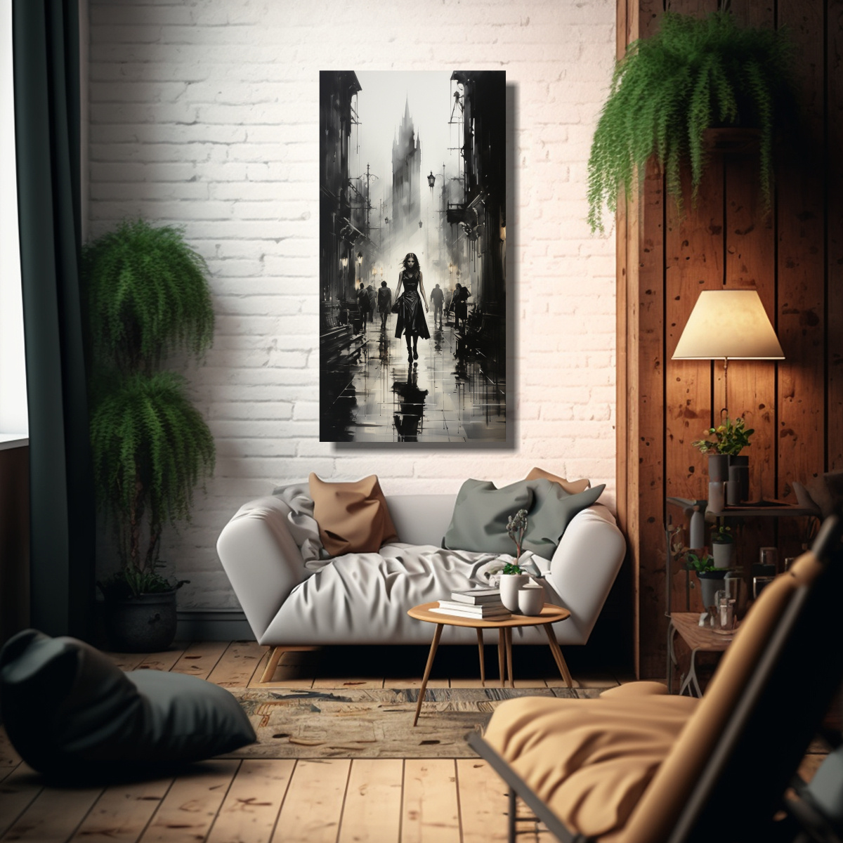 ARTE DE PARED PATRÓN INTENSO BONITO DIBUJO DE 30X60 CM - 2