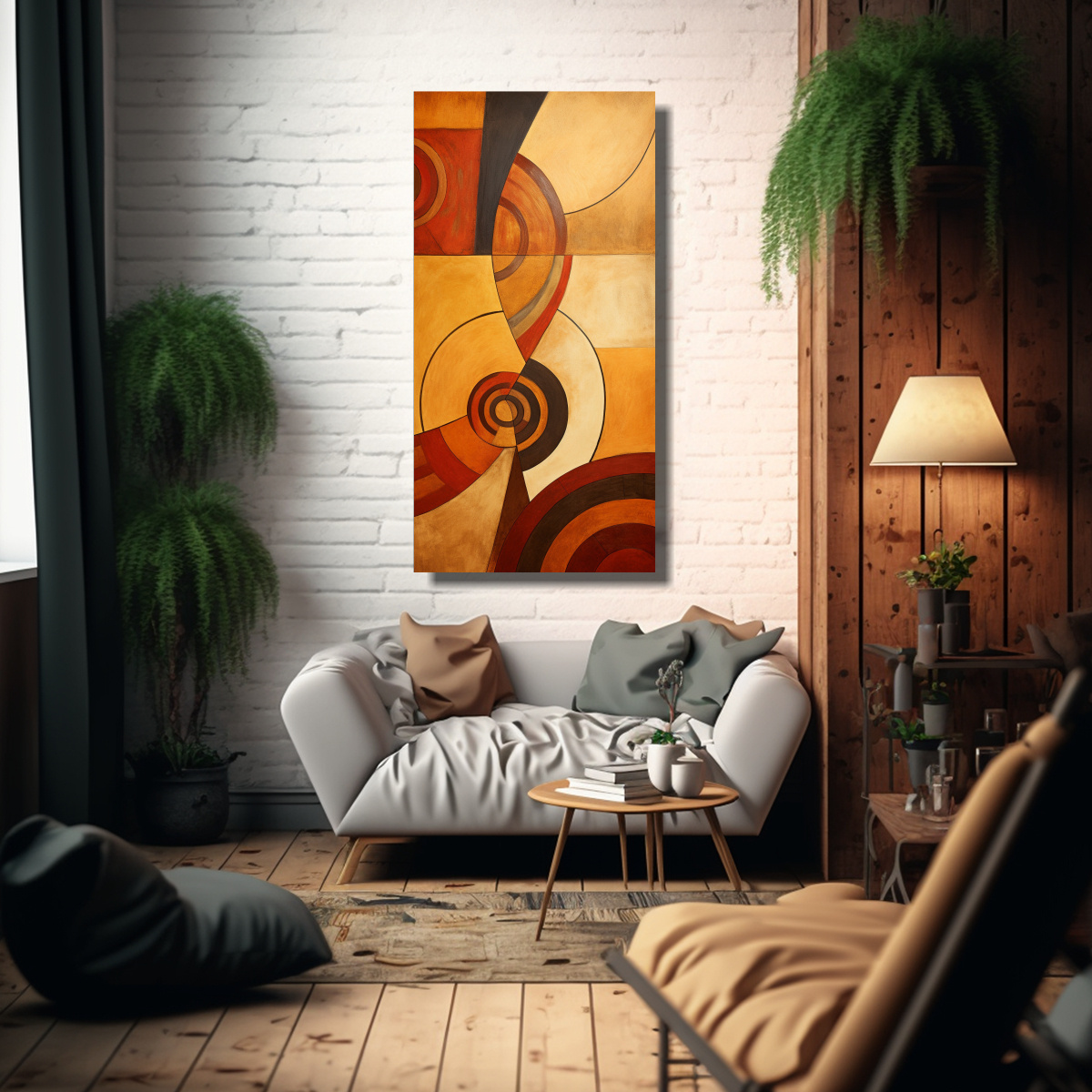 PINTURA DE PARED TEJIDA TEMÁTICA CON PATRONES 80X160 CM - 2