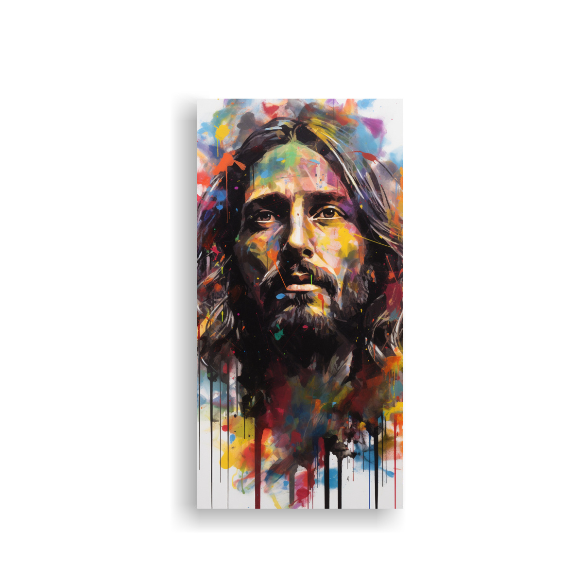 CUADRO ABSTRACTO DE JESUCRISTO CON SIMETRÍA 40X80 CM - 1