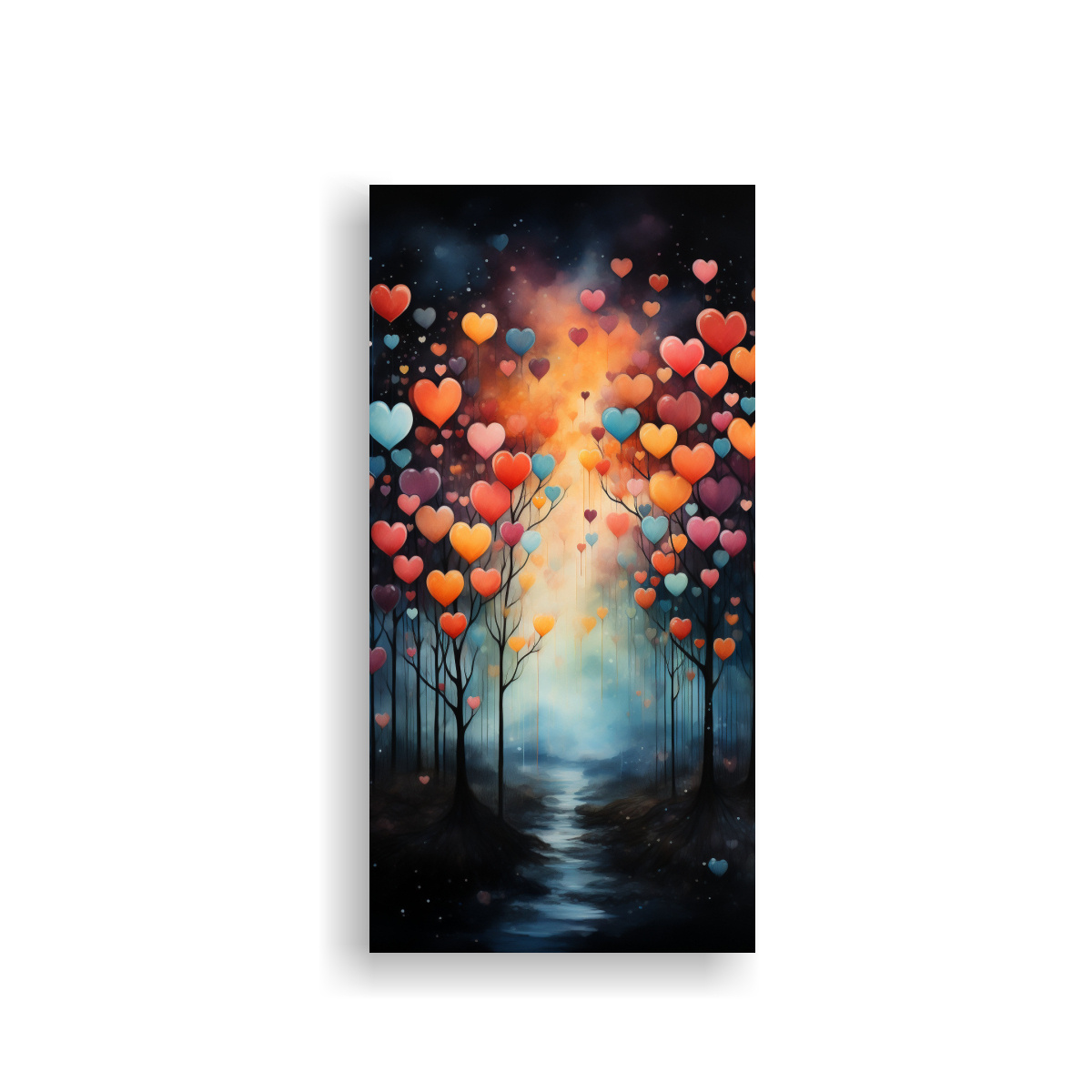 CUADRO MOVIMIENTO EXPOSICIÓN MARIPOSAS CORAZÓN 20X40 CM - 1