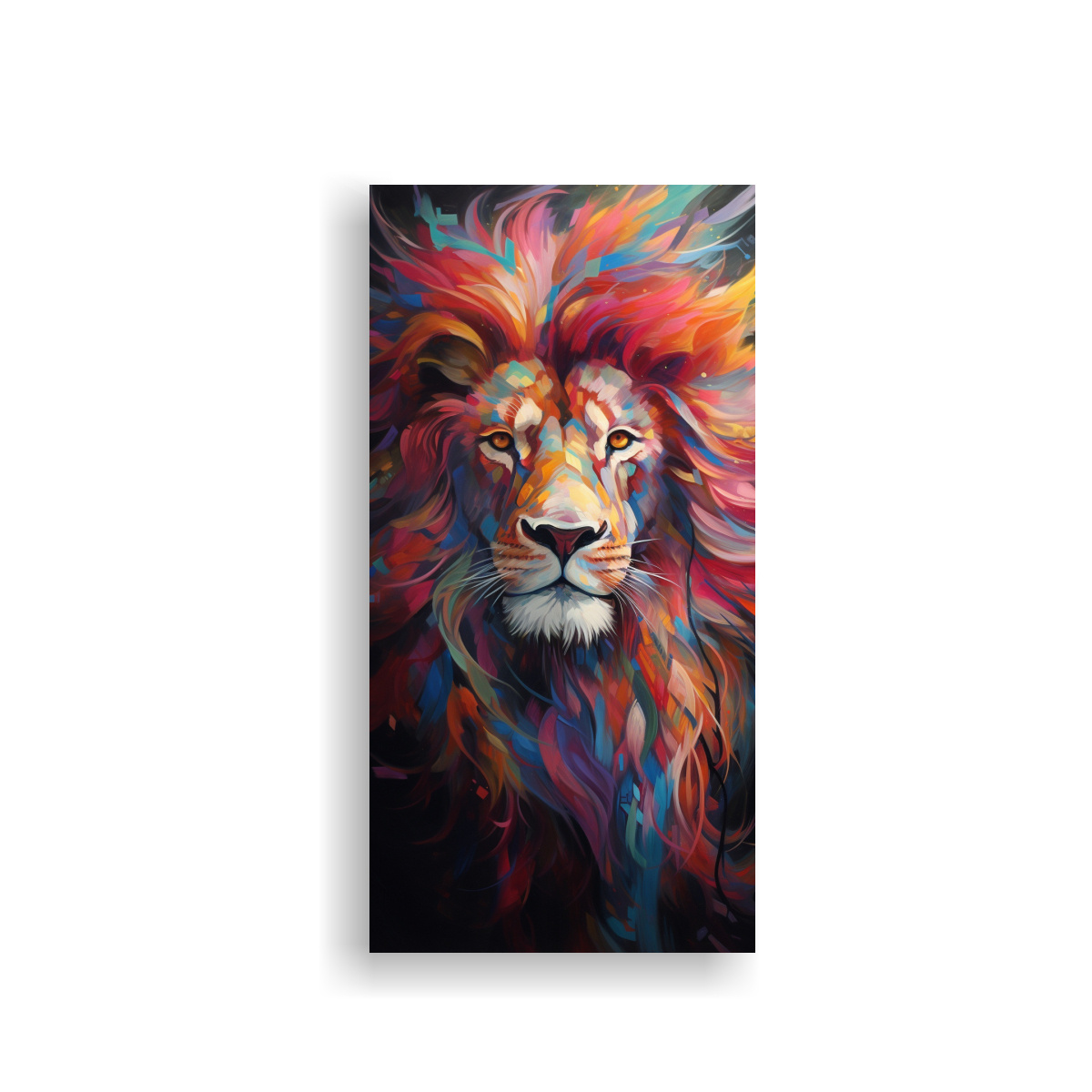 PINTURA ABSTRACTA DE ANIMALES ARTE EXPRESIÓN 20X40 CM - 1