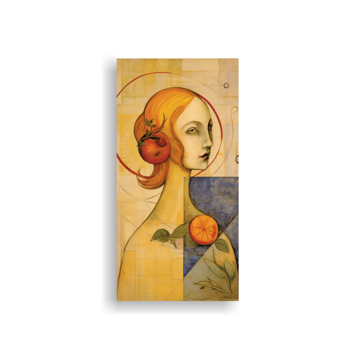 PINTURAS MINIMALISTAS CON LÍNEAS CURVAS EN 40X80 CM - 1