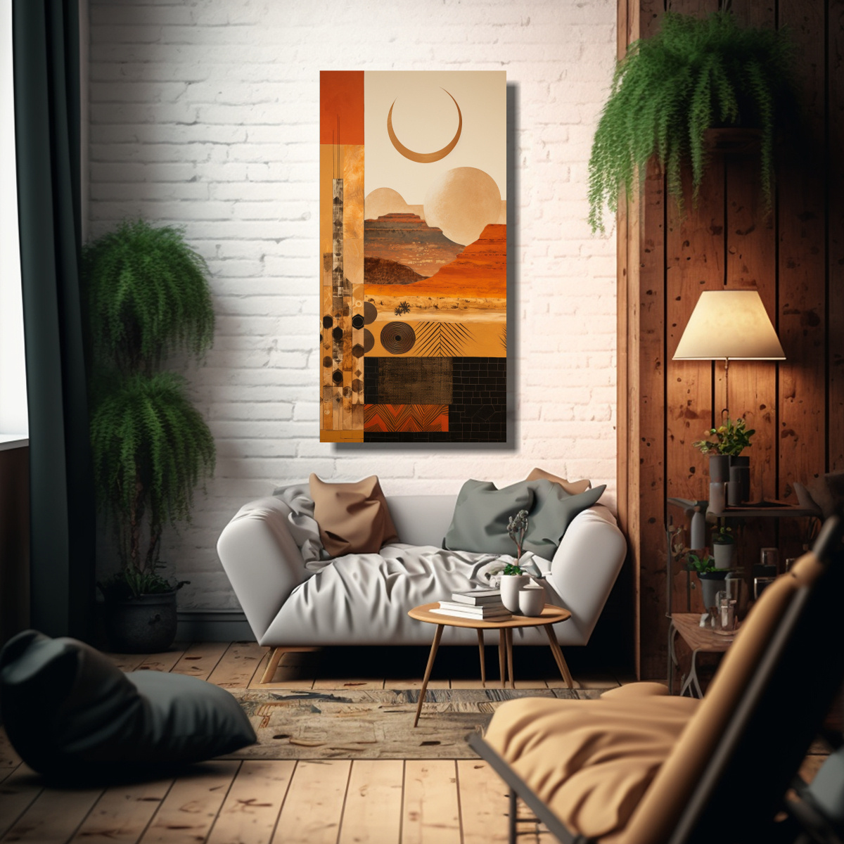 CUADRO DE VANGUARDIA CON TEXTURAS ABSTRACTAS Y 60X120 CM - 2