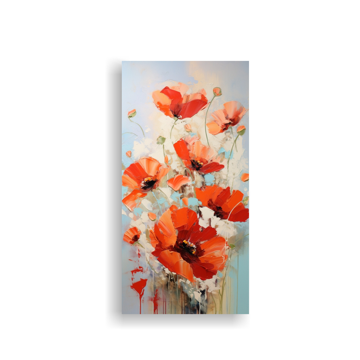 CUADRO LIENZO FOTOGRAFÍA BASTIDOR MADERA FLORES 60X120 CM - 1