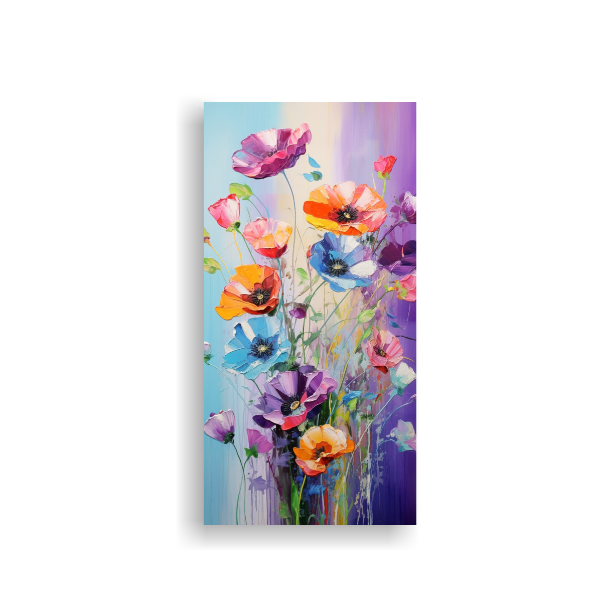ARTE GRÁFICO INTENSO DE PÁJAROS EN UN LIENZO 50X100 CM - 1
