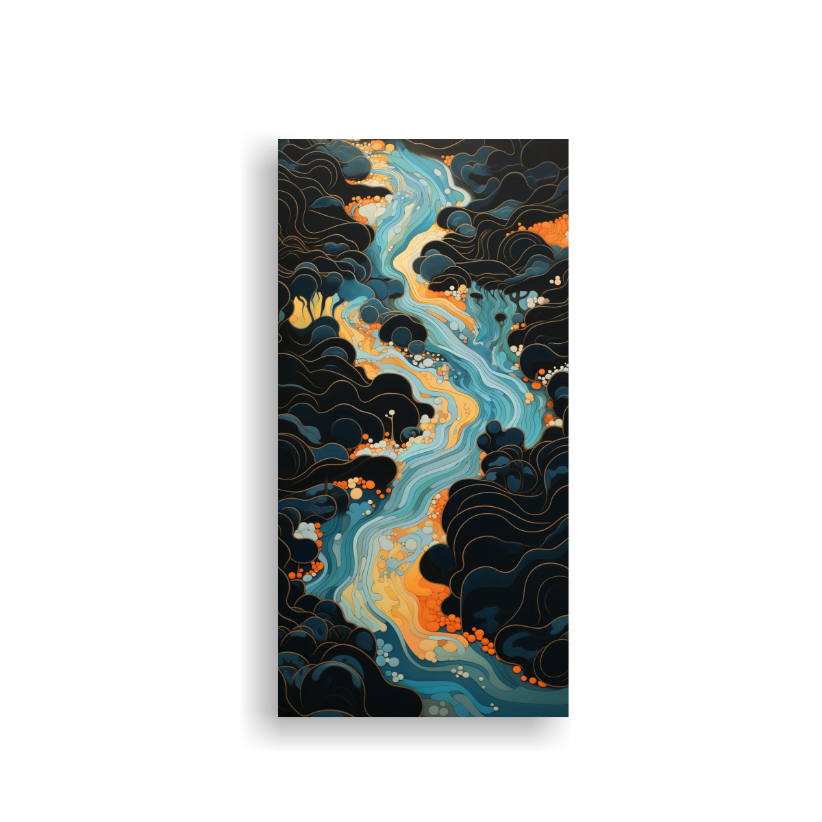 1 CUADRO MOVIMIENTO ENIGMÁTICO: ABSTRACCIÓN 40X80 CM - 1