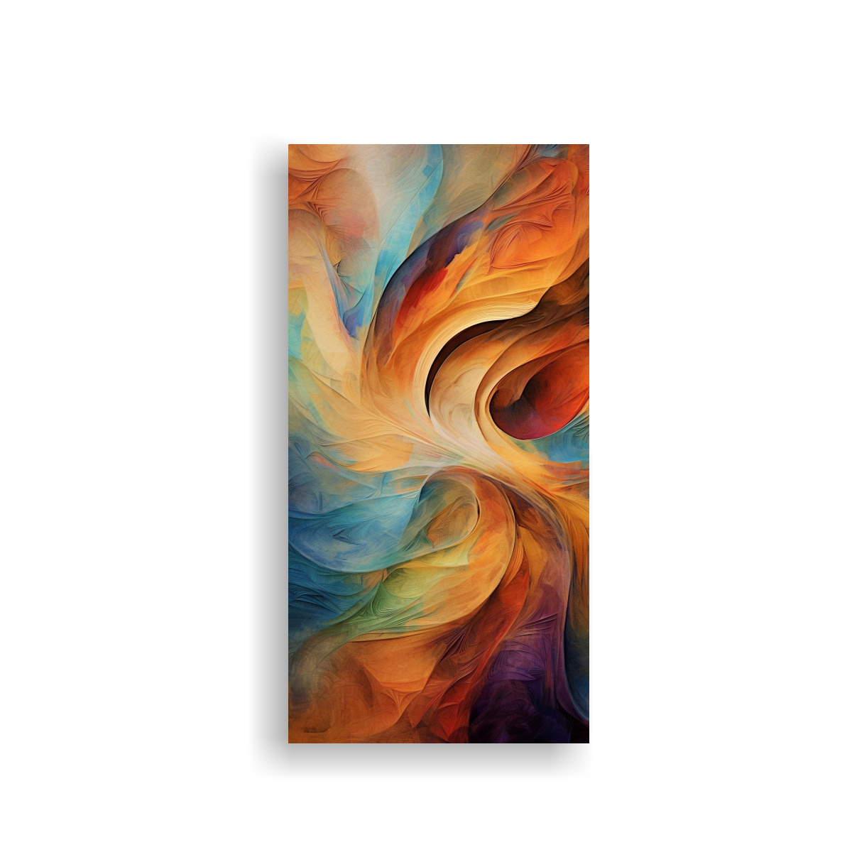 PINTURA MURAL ABSTRACTA MULTICOLOR IMPRESIONANTE 30X60 CM - 1