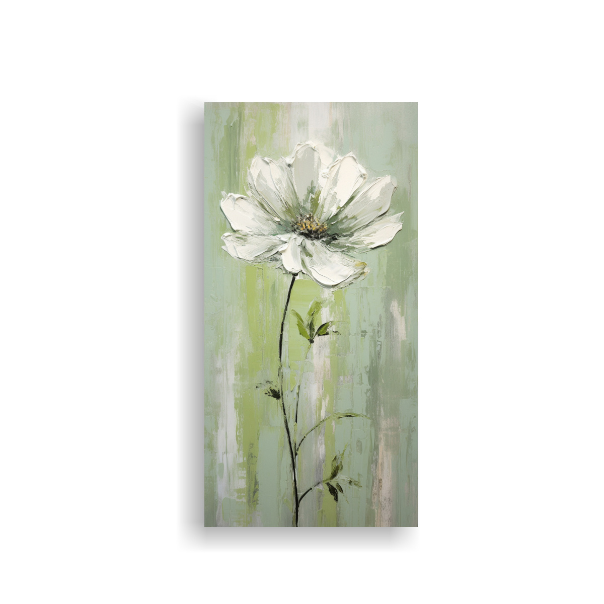 PINTURA VERDE ESTILO CUADRO EN LIENZO ADORNO 20X40 CM - 1