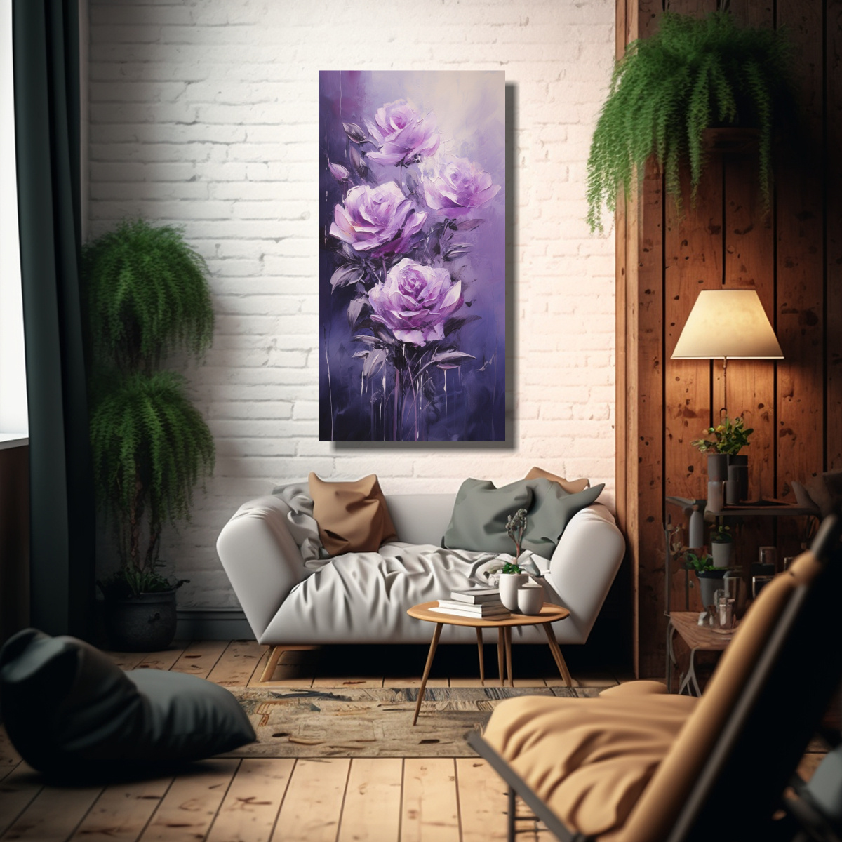 CUADRO CALIDOS EQUILIBRIO VISUAL DE PINTURA EN 60X120 CM - 2