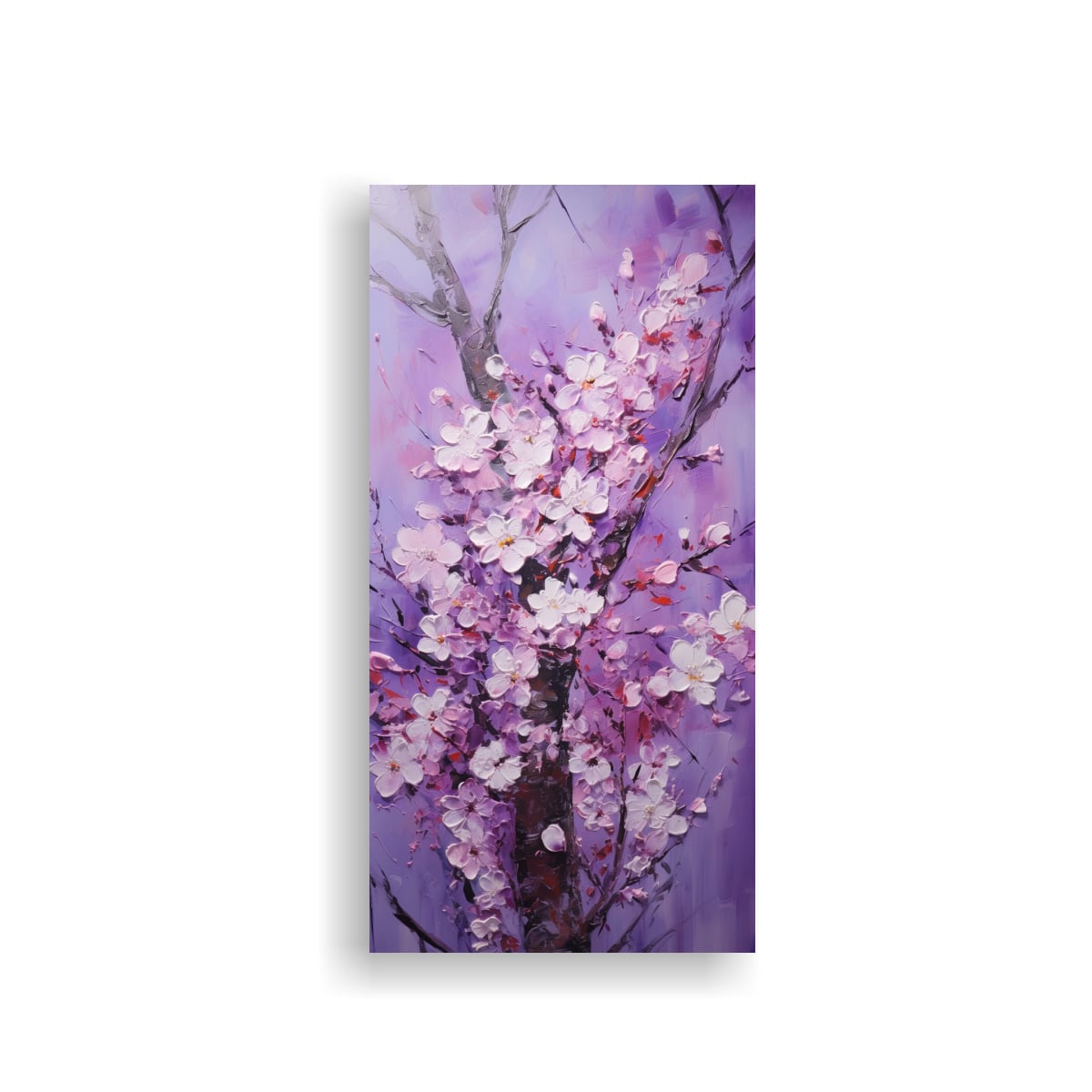 INTENSO PINTURA DE CEREZOS MORADOS ARTE COMEDOR 30X60 CM - 1
