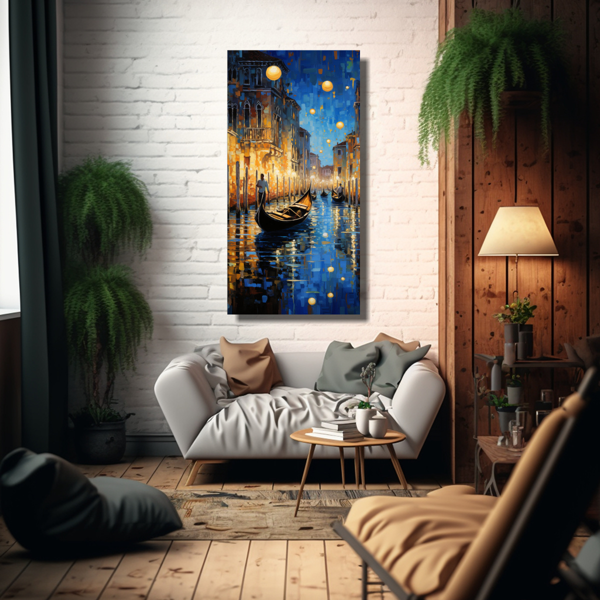CUADRO VANGUARDIA VISIÓN ABSTRACTA DE UN PASEO 60X120 CM - 2