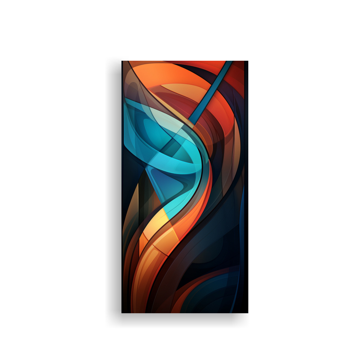 PINTURA DECORATIVA ABSTRACTA: COMPOSICIÓN 40X80 CM - 1