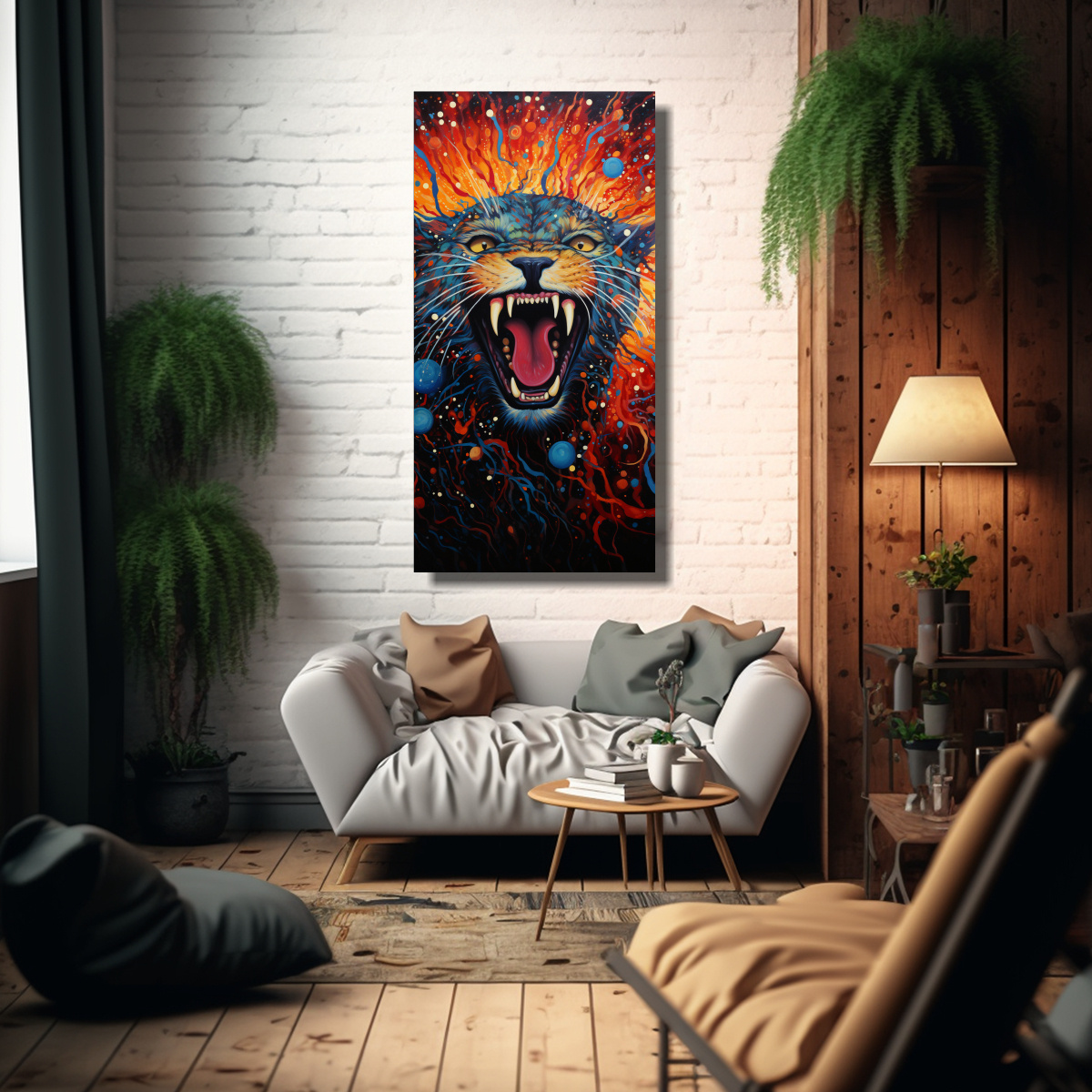 LIENZO INSPIRADOR FIGURAS DESIERTO CREPÚSCULO EL 50X100 CM - 2