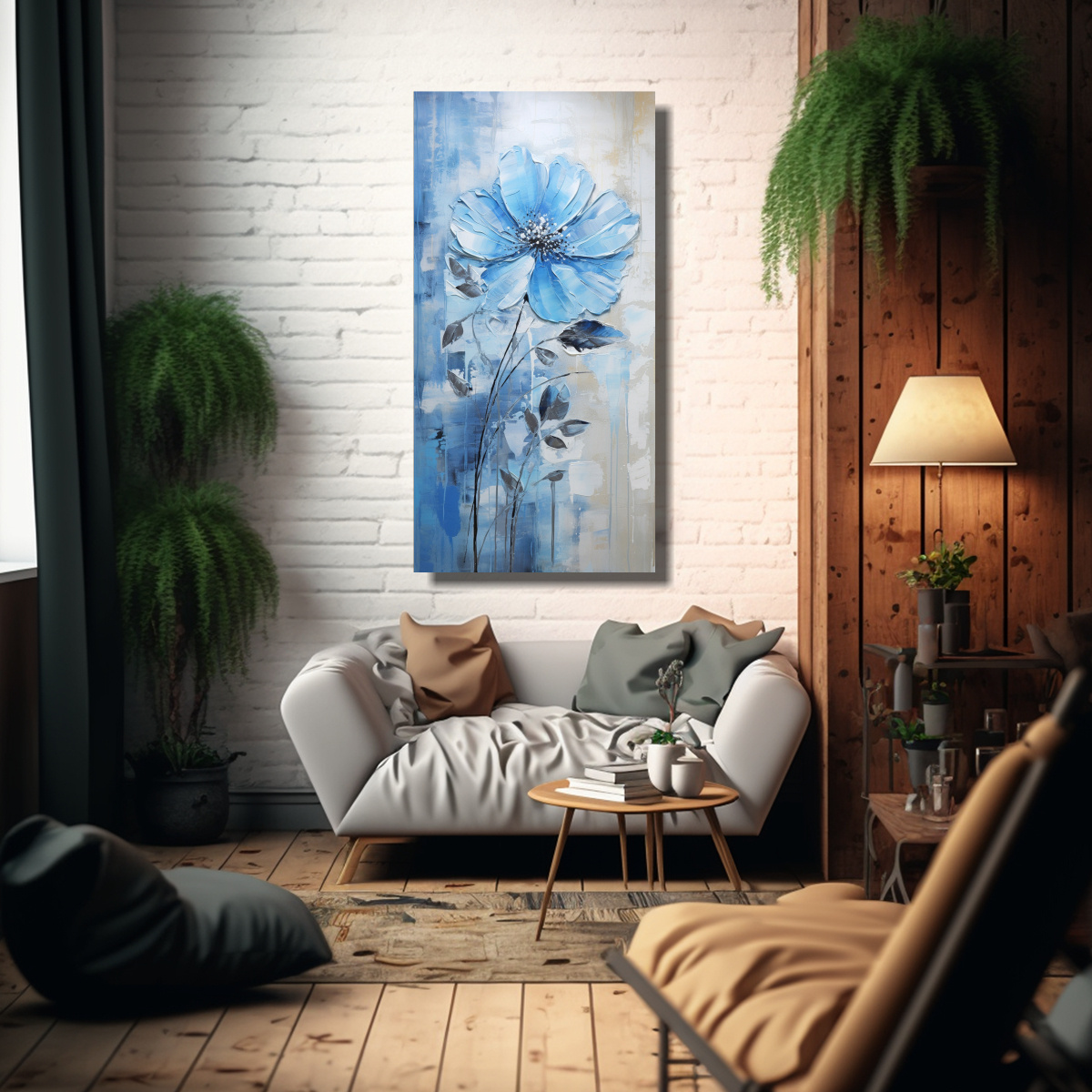 PINTURA DE ARTE DE PARED CUADRO CULTURAL CON UNA 30X60 CM - 2