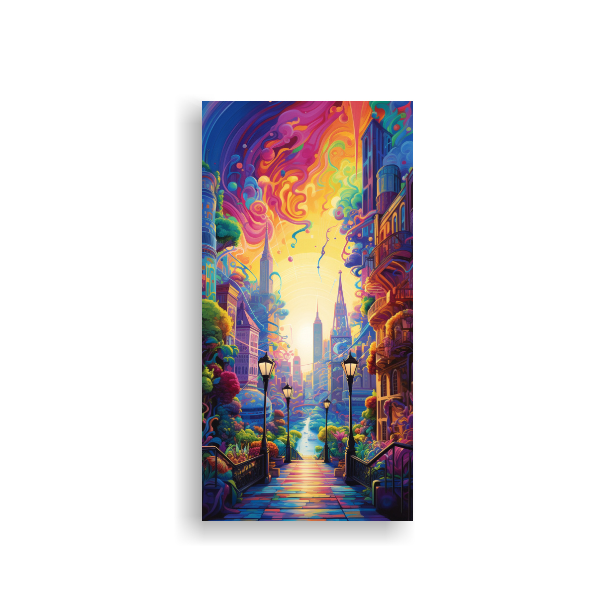 PINTURA FLORAL INSPIRADORA EN LIENZO CON ESTILO 30X60 CM - 1