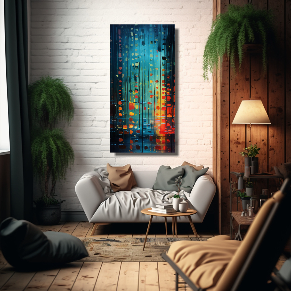 LIENZO COMPOSICIÓN HABITACIÓN EL RITMO 70X140 CM - 2