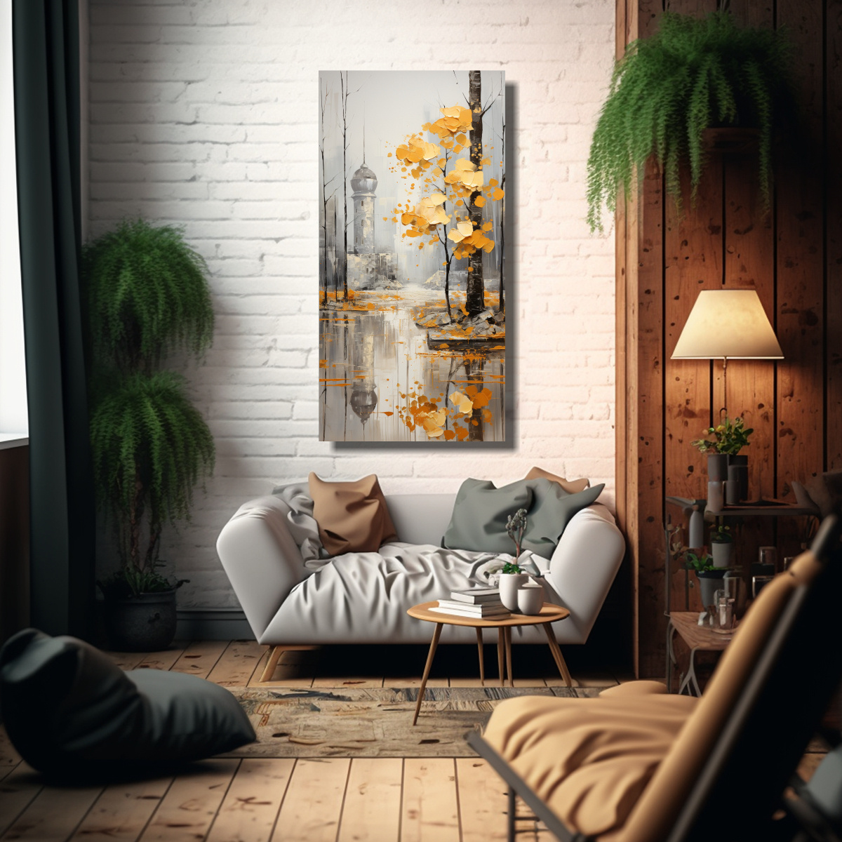 CUADROS MODERNOS IMPRESIONANTES DE ÁRBOLES EN 40X80 CM - 2