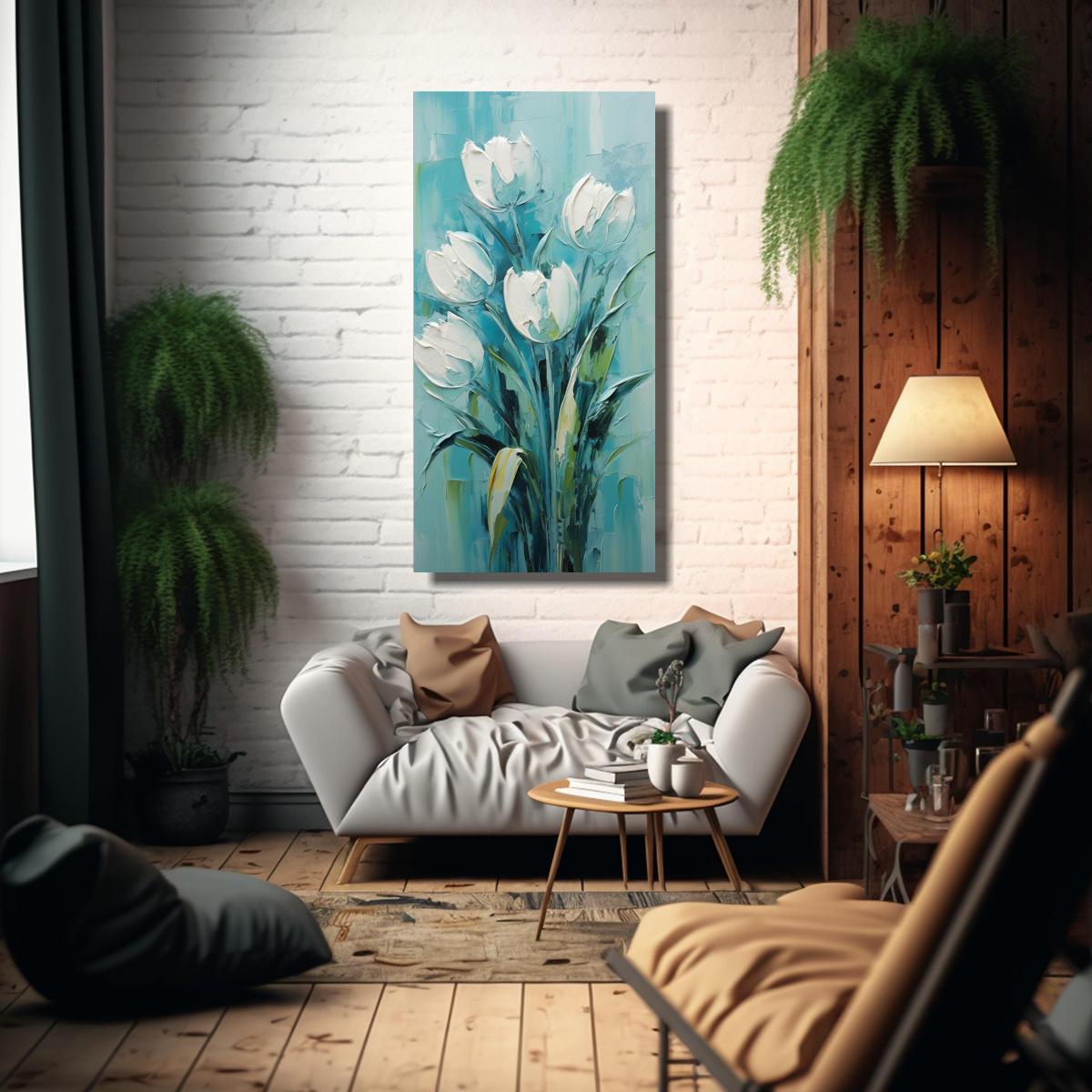ARTE DE PARED COLORES CONTRASTE, PINTURA EN 20X40 CM - 2