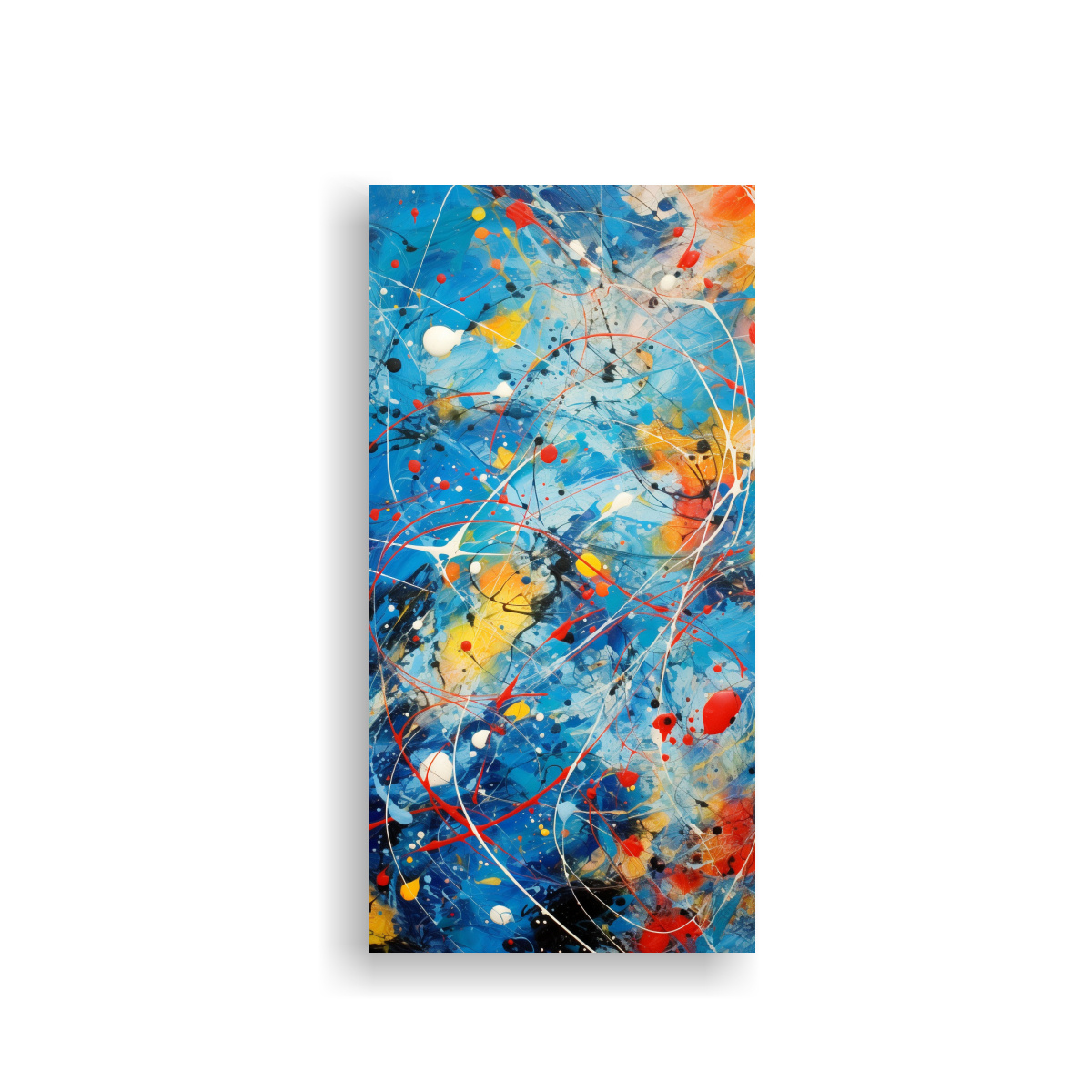 ARTE DE PARED DIBUJO CON COLORES FRÍOS ESTILO 80X160 CM - 1