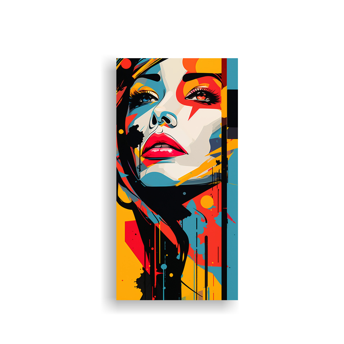 CUADRO ABSTRACTO MÓVIL ESTILO POPART A TODO 20X40 CM - 1