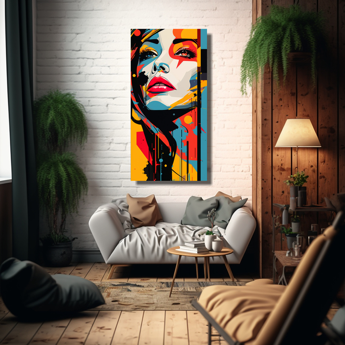 CUADRO ABSTRACTO MÓVIL ESTILO POPART A TODO 20X40 CM - 2