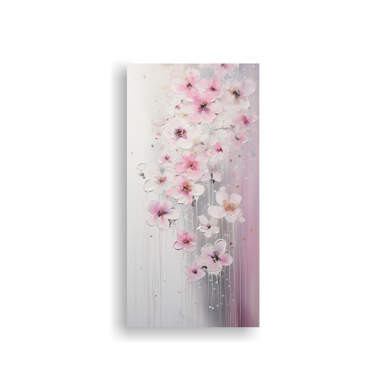 PINTURA ACRÍLICA VINTAGE EN BLANCO 20X40 CM - 1