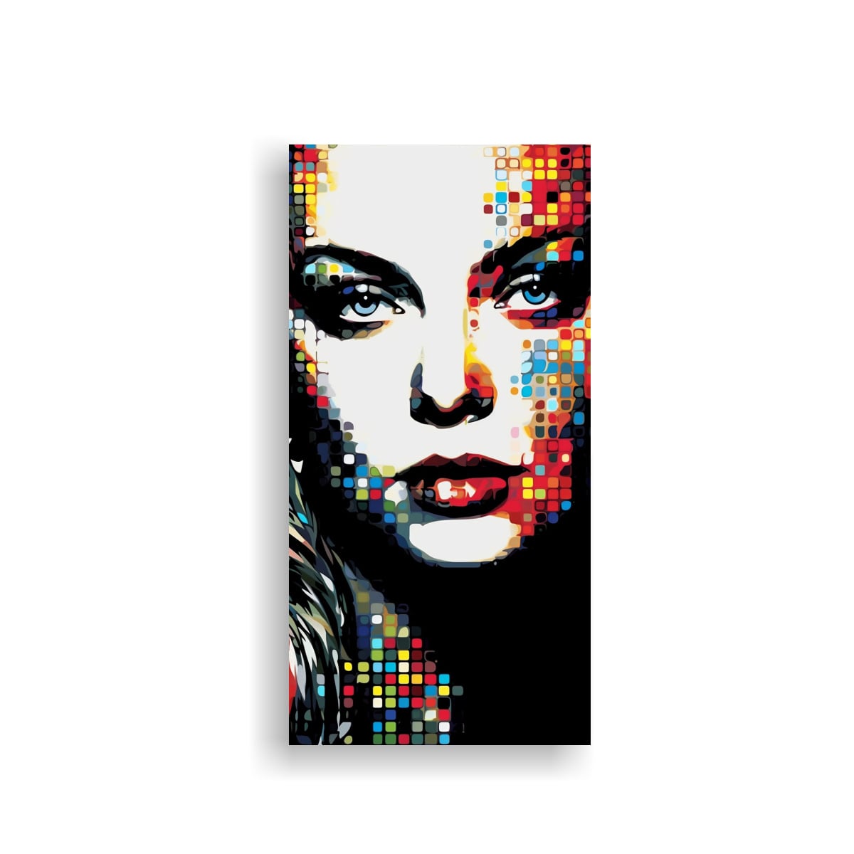 ARTE DE PARED TELA SUBLIMADA FLORAL CON ROSTRO DE 60X120 CM - 1