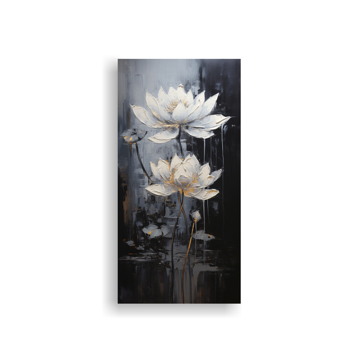 CUADRO VERTICAL ORIGINALIDAD PINTURA DE LOTO 30X60 CM - 1