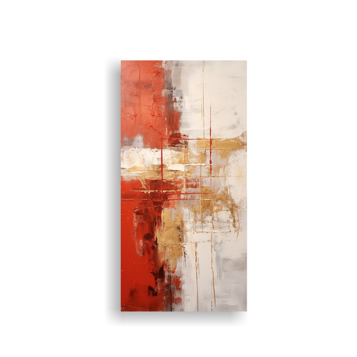 PINTURA DECORATIVA ABSTRACTA CON DETALLES 30X60 CM - 1
