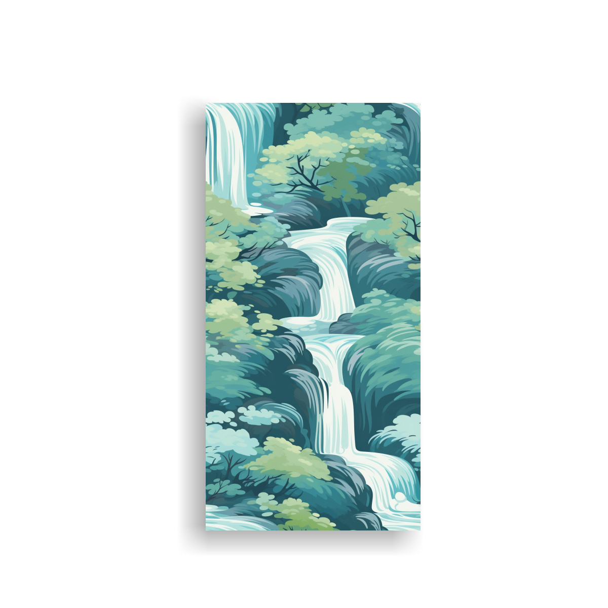 PINTURA DE PARED CON PATRÓN CASCADA CALMANTE 30X60 CM - 1