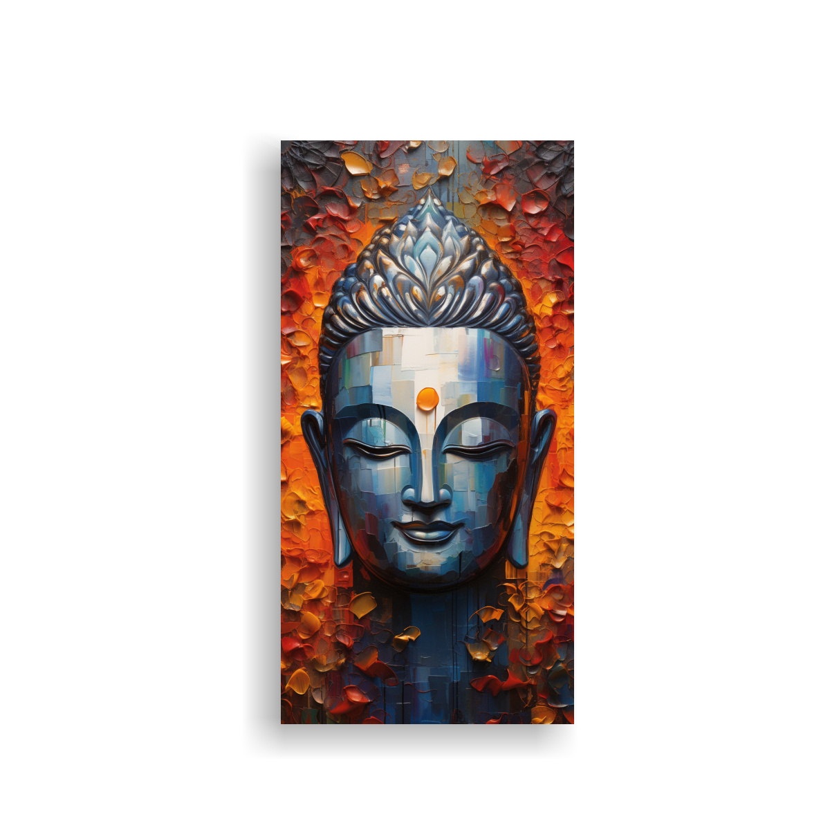 PINTURA DECORATIVA INNOVADORA CON ROSTRO DE BUDA, 60X120 CM - 1