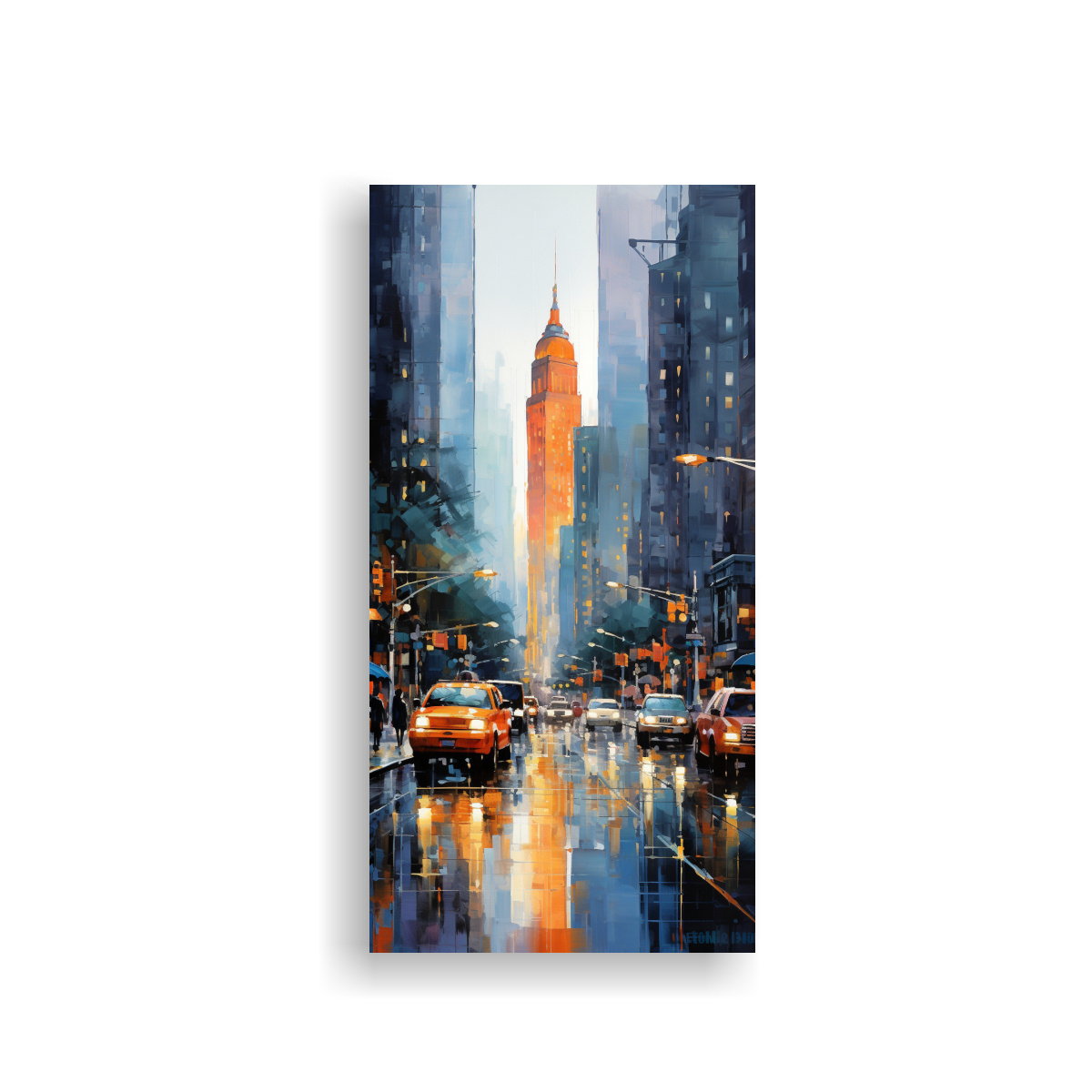 LIENZO DE TELA PINTURA URBANA EN DISTINTOS COLORES 50X100 CM - 1