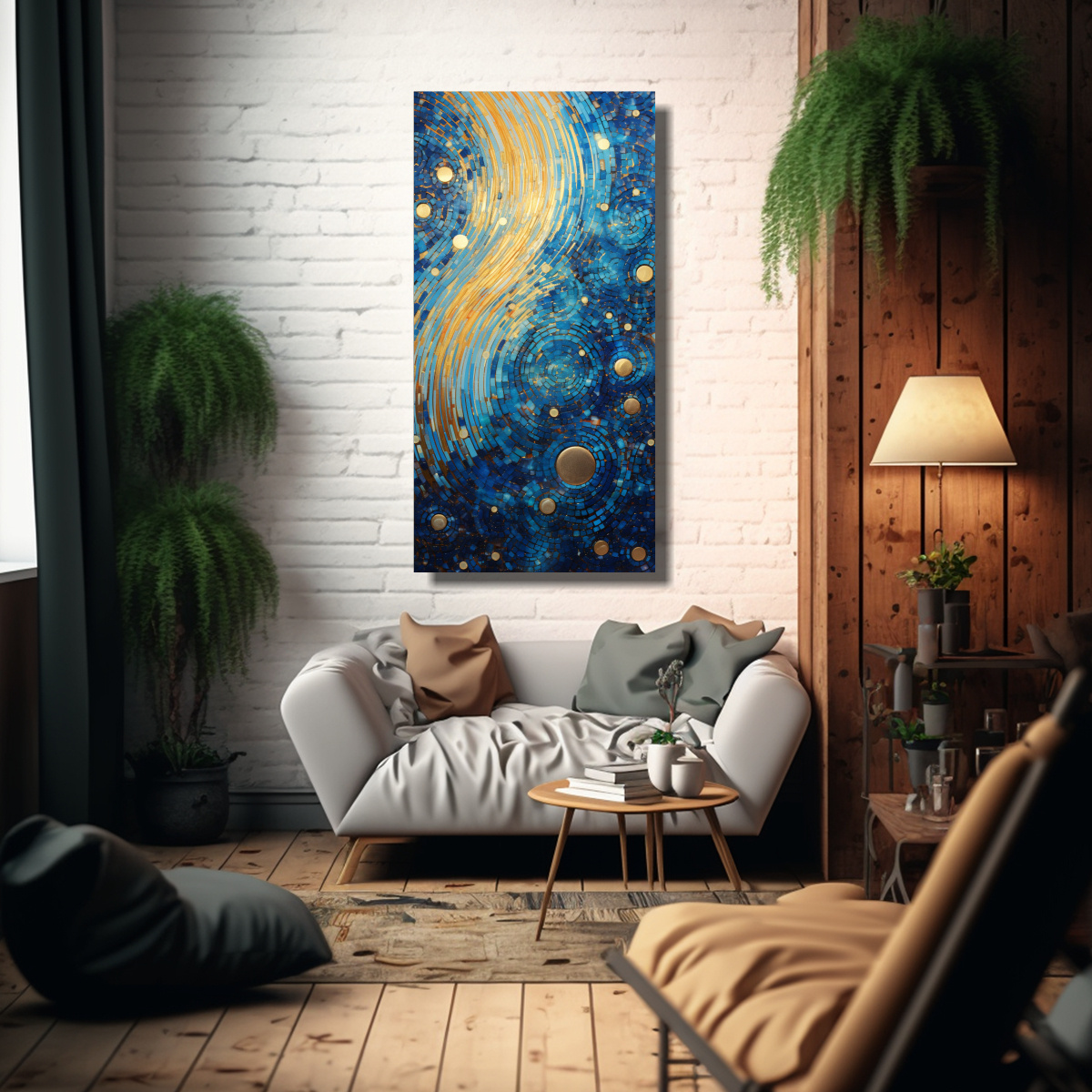 COMPOSICIÓN VINTAGE PUNTO LUMINOSO ESTILO 70X140 CM - 2