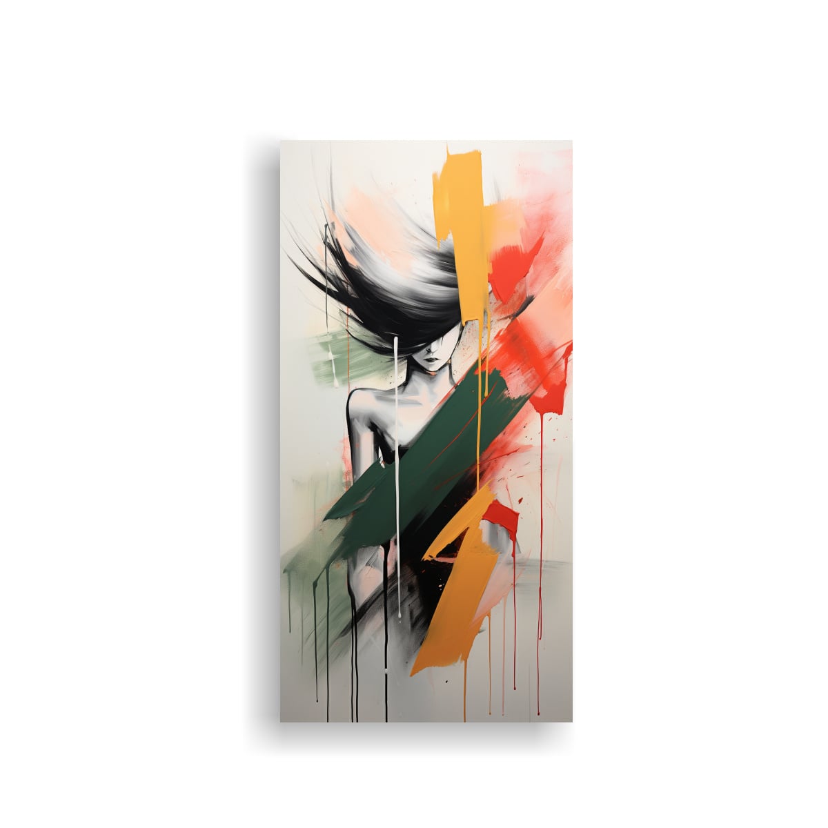 PINTURA ABSTRACTA MINIMALISTA NEOEXPRESIONISTA 20X40 CM - 1