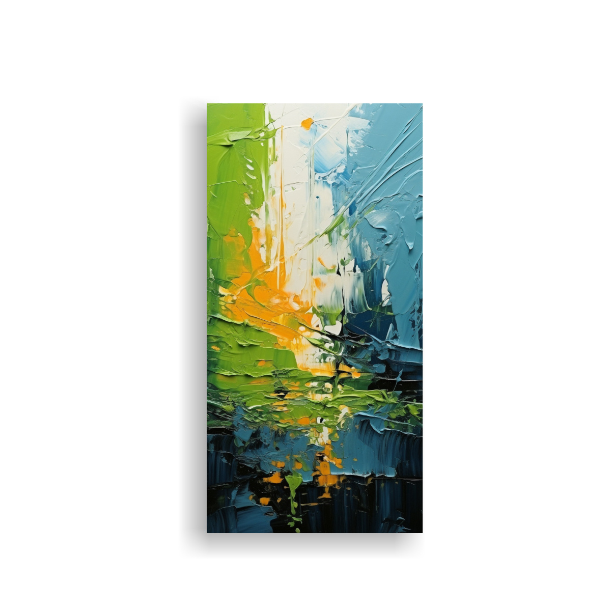 CUADRO ABSTRACTO ÓLEO MODERNO PARA LA 50X100 CM - 1