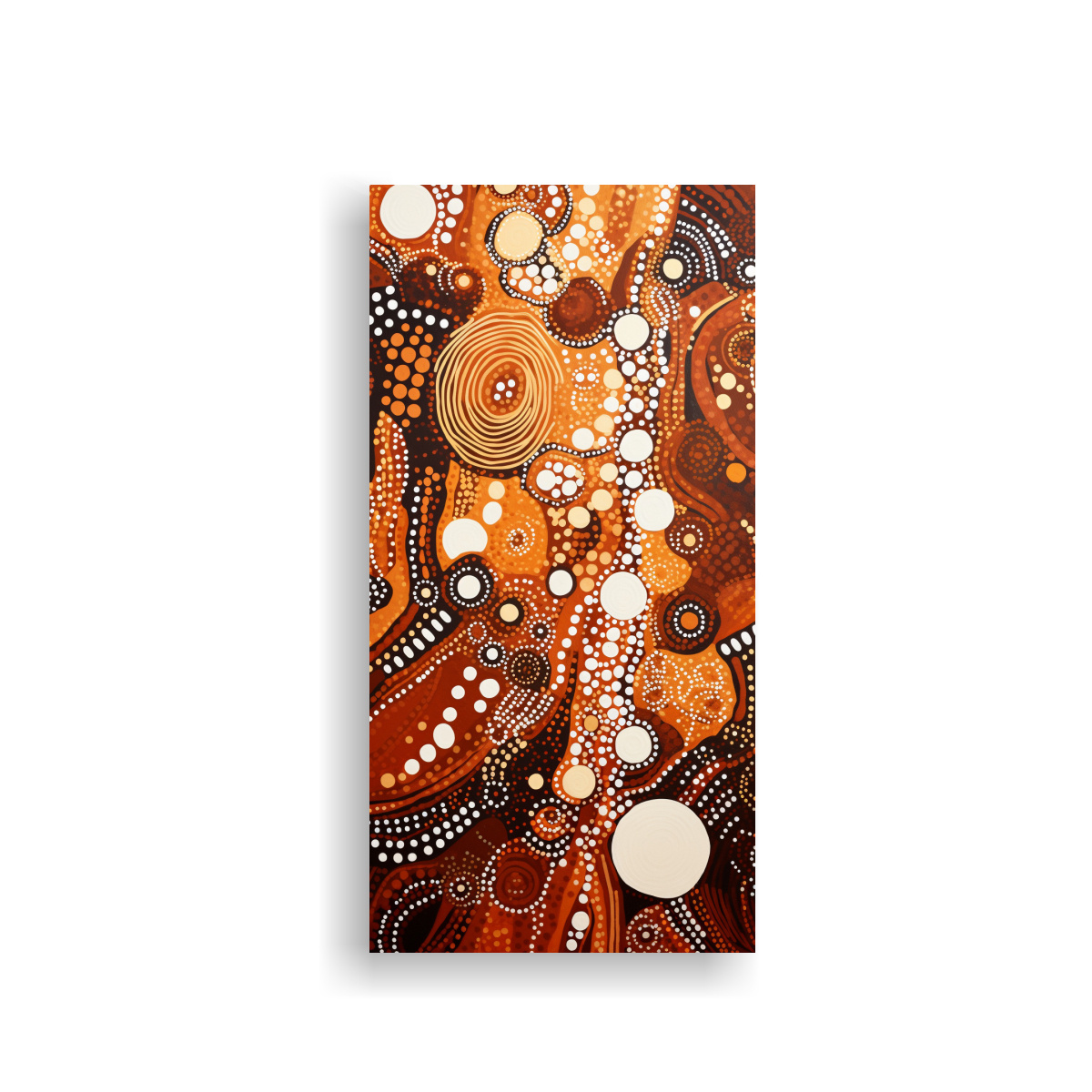 PINTURA DECORATIVA INSPIRADA EN EL ARTE ABORIGEN 20X40 CM - 1
