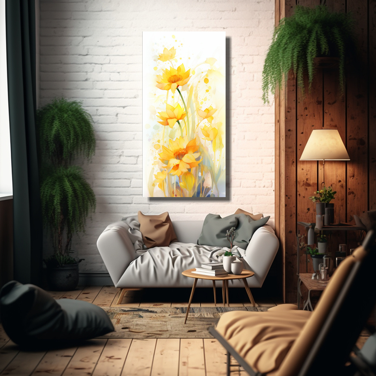 PINTURAS DECORATIVAS ESTILO ACUARELA VINTAGE CON 20X40 CM - 2