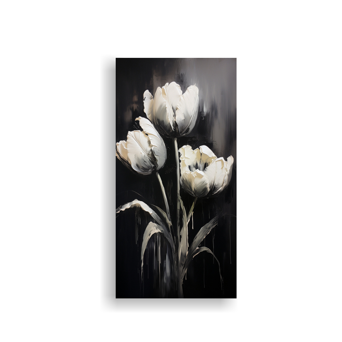 CUADRO ESTÉTICO DE FINAS LÍNEAS: TULIPANES 50X100 CM - 1