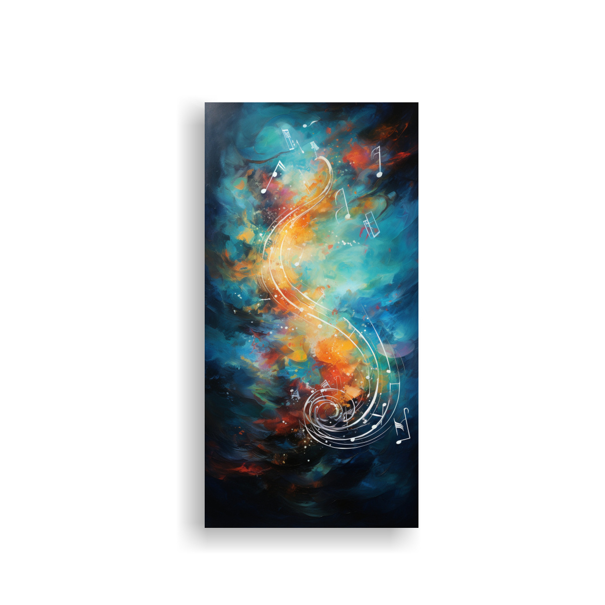CUADRO ABSTRACTO MELODÍAS DE UNA CANCIÓN 80X160 CM - 1