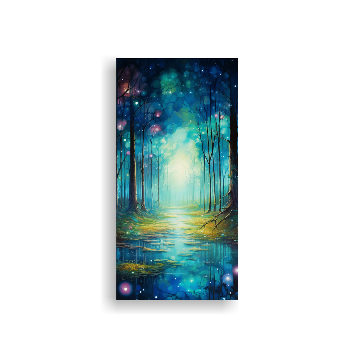ARTE VERTICAL TEXTURA BOSQUE ENCANTADO EN LUCES 70X140 CM - 1