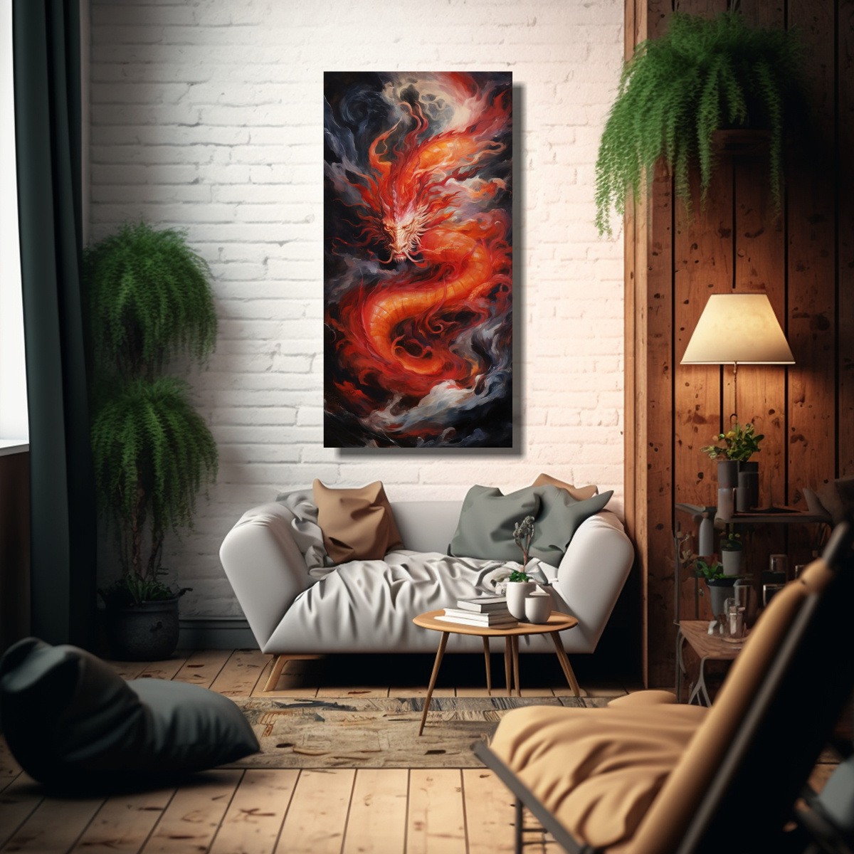 CUADRO VERTICAL POP ART LA DANZA FEROZ Y ARDIENTE 40X80 CM - 2