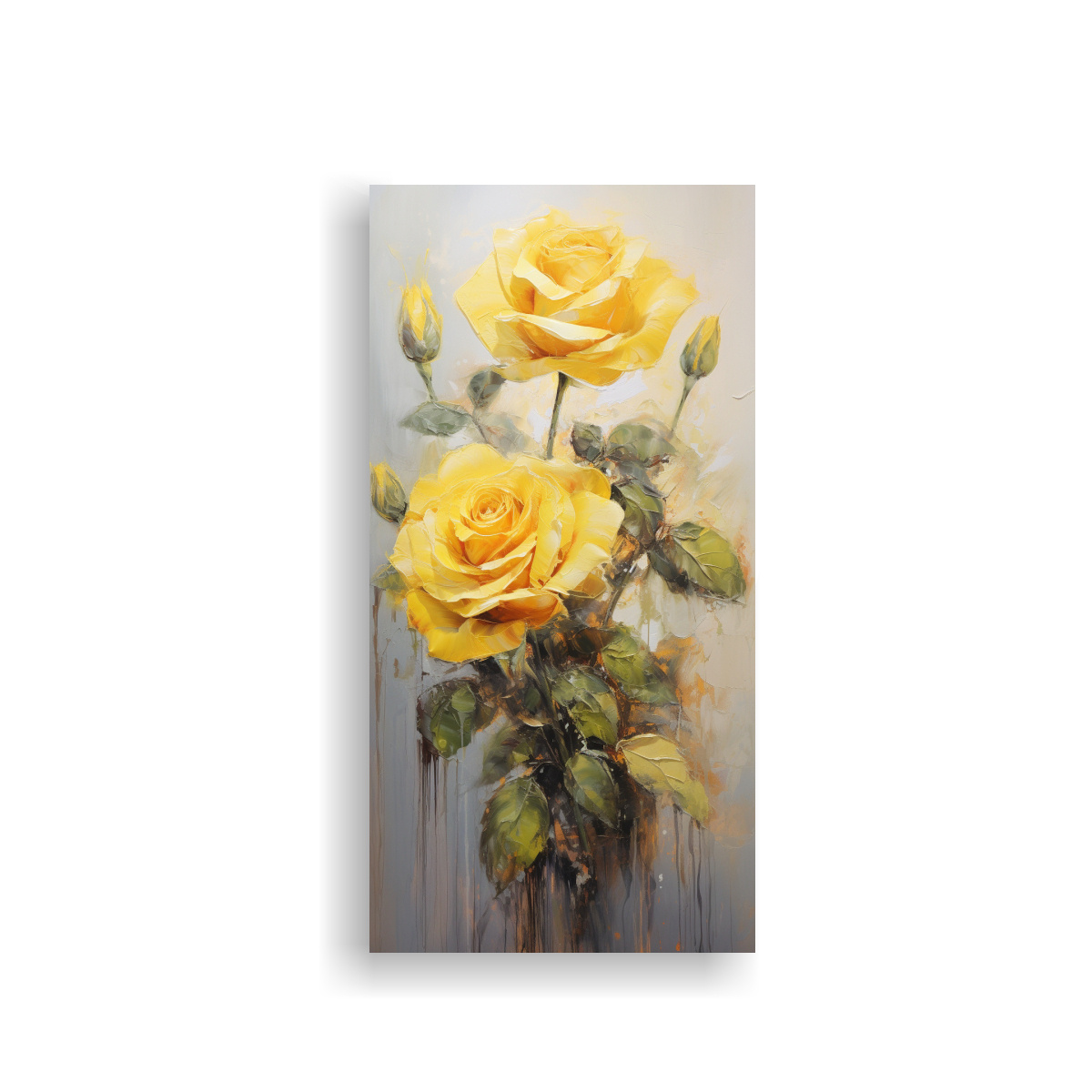 PINTURA EN LIENZO FORMA EXCLUSIVA DE ROSAS 40X80 CM - 1