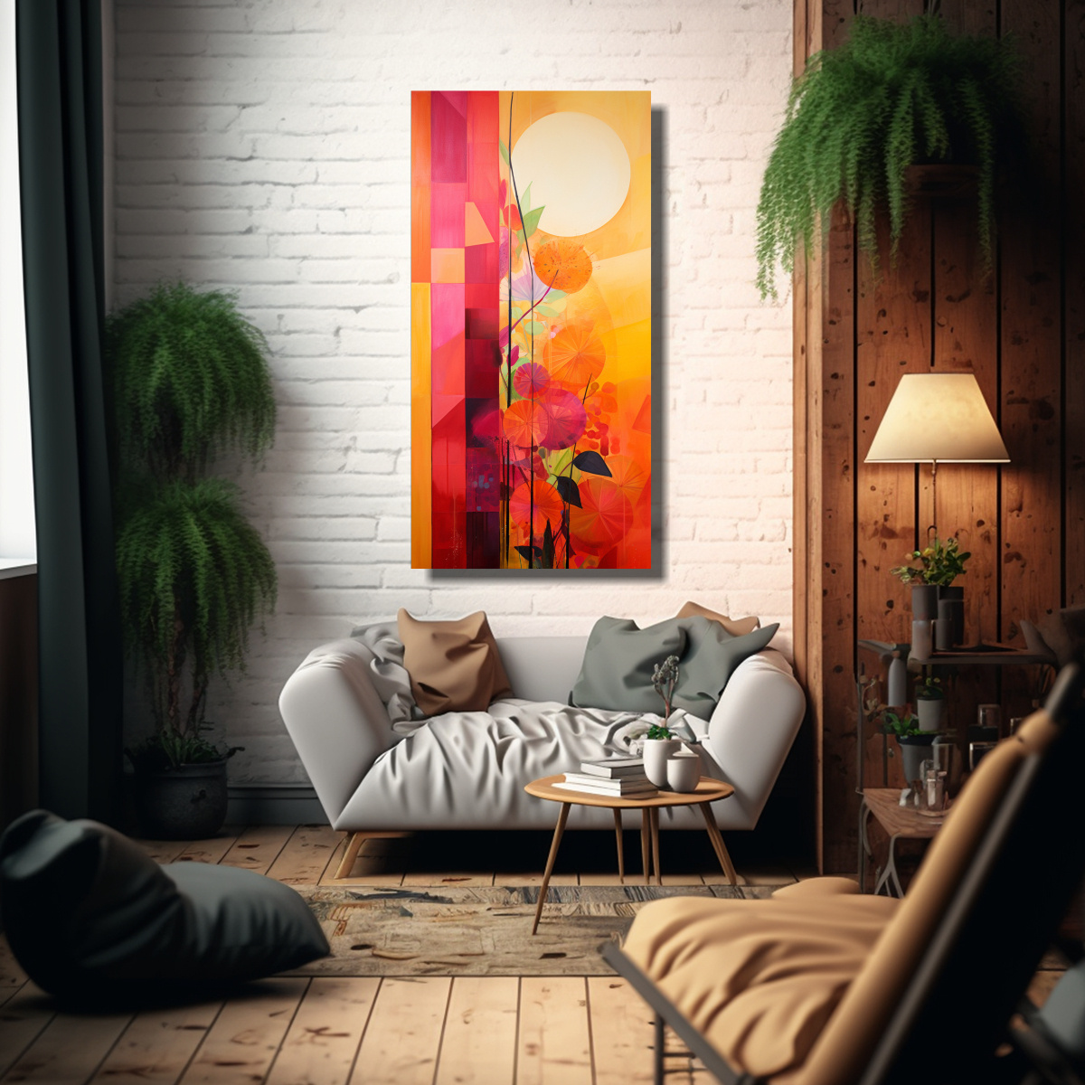 CUADRO MODERNOS CLÁSICO ESENCIA ABSTRACTA DE UNA 20X40 CM - 2