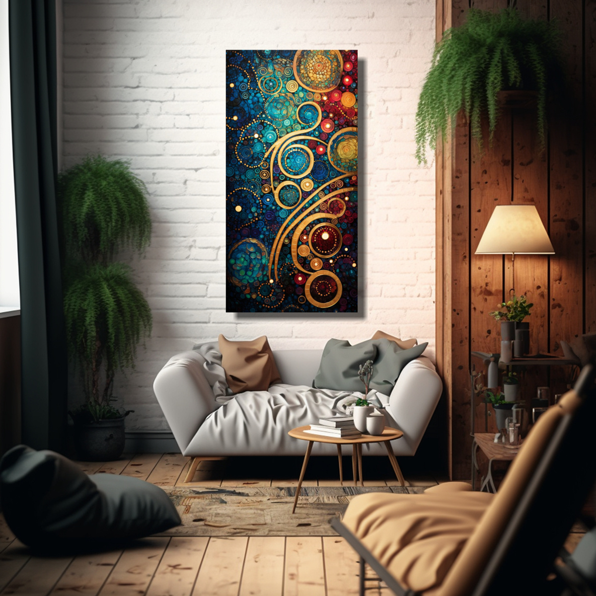 CUADROS DECORATIVOS DE REPRESENTACIÓN ABSTRACTA 40X80 CM - 2