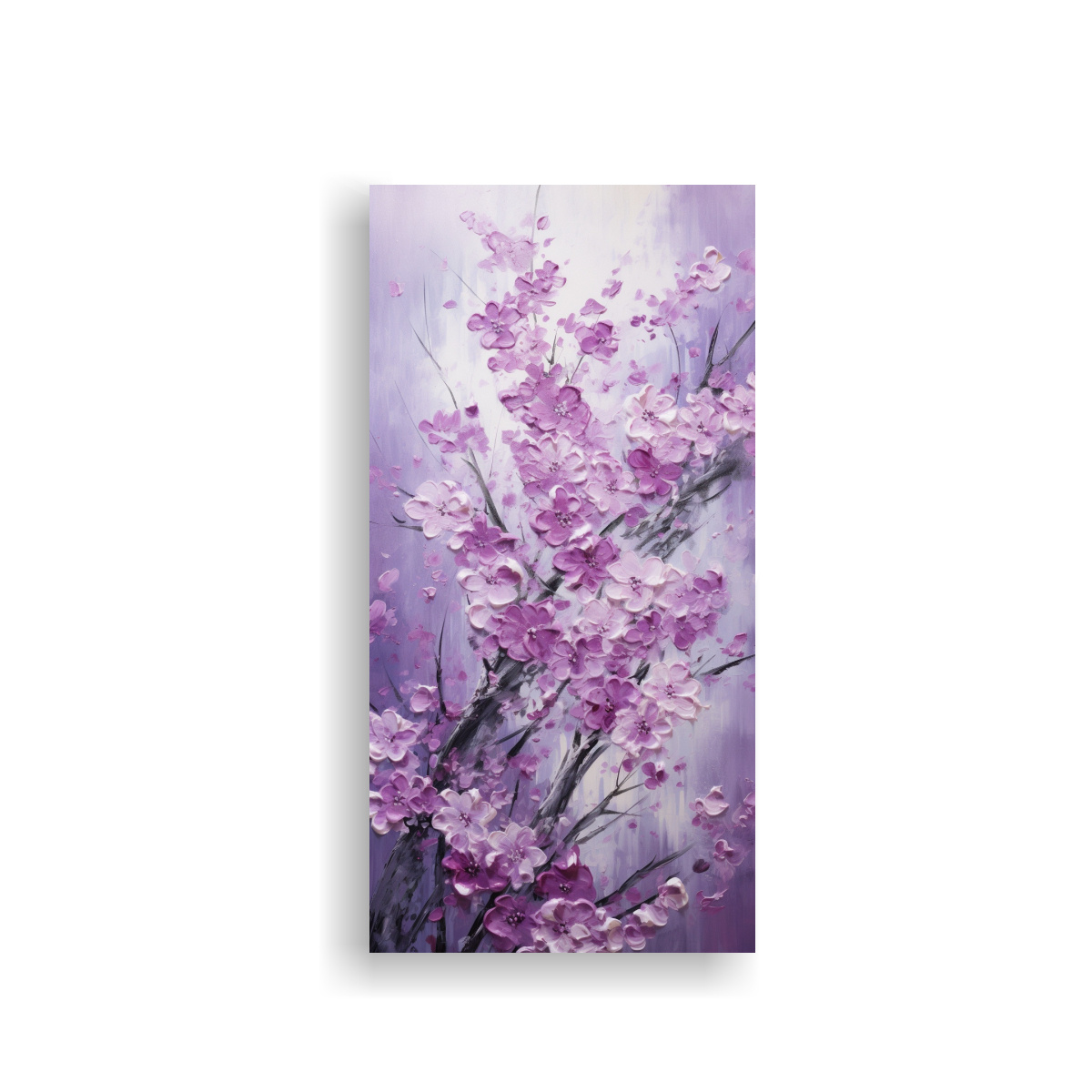 CUADRO DECORATIVO HOGAR DECO CON FLORES DE CEREZO 60X120 CM - 1