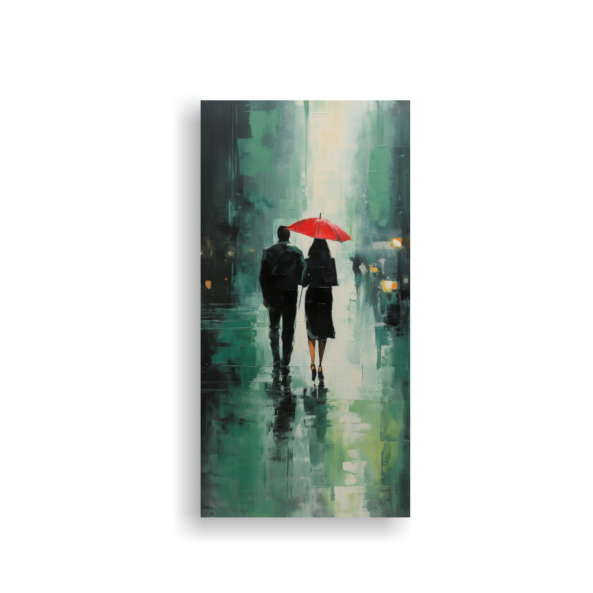 CUADRO IMPRESO CLÁSICO DE GENTE CAMINANDO BAJO 70X140 CM - 1