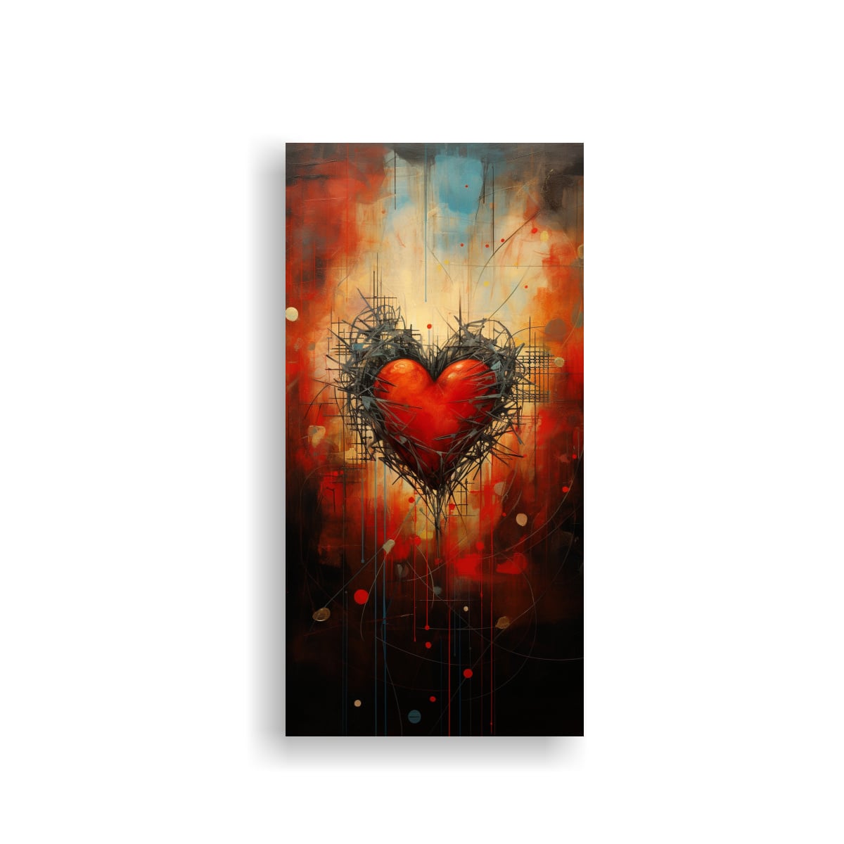 CUADRO DECORATIVO CON IMAGEN ABSTRACTA DE LATIDO 30X60 CM - 1