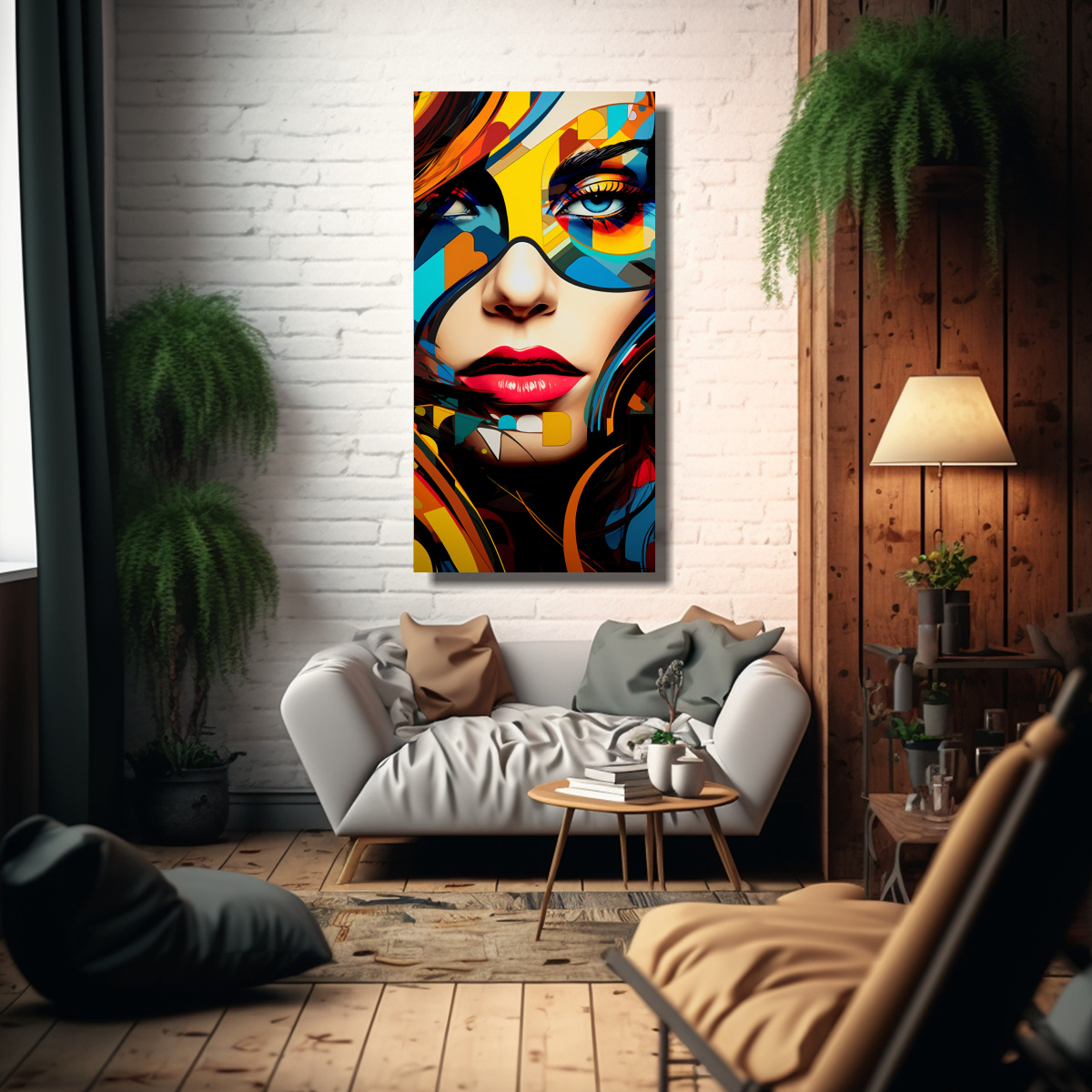 PINTURAS DECORATIVAS DE FUSIÓN ABSTRACTA DE ARTE 60X120 CM - 2