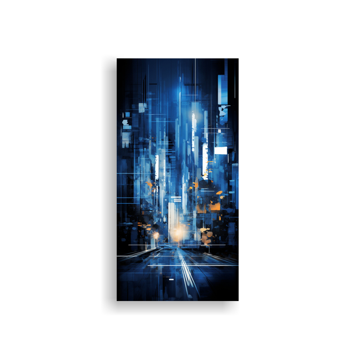 PINTURAS DECORATIVAS DE COMPOSICIÓN MODERNA AZUL 30X60 CM - 1