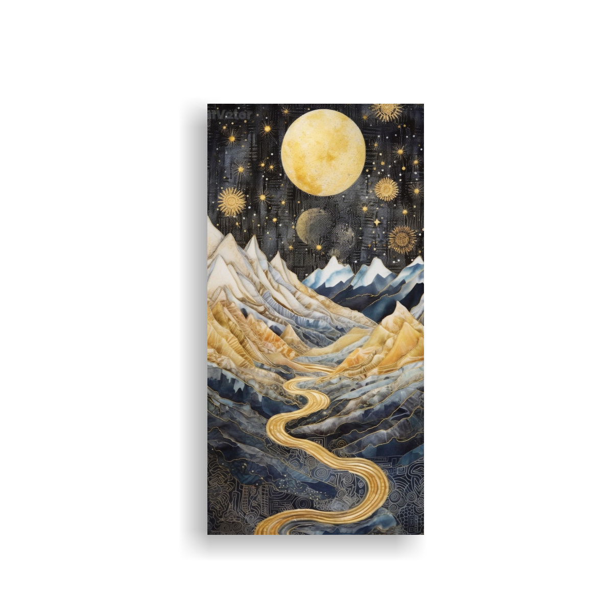 CUADRO DE ARTE VANGUARDIA INNOVADOR CON LUNA 80X160 CM - 1